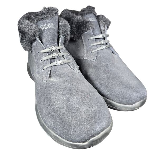 SKECHERS Women's Lace-Up Ankle Oxford Boots On-The-Go Joy Black 15506 Size 8 - Picture 4 of 8